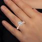 Azalea Emerald Moissanite Engagement Ring rosegold
