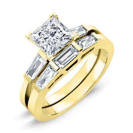 Sorrel Diamond Matching Band Only (engagement Ring Not Included) For Ring With Princess Center yellowgold
