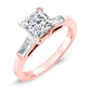 Sorrel Princess Moissanite Engagement Ring rosegold
