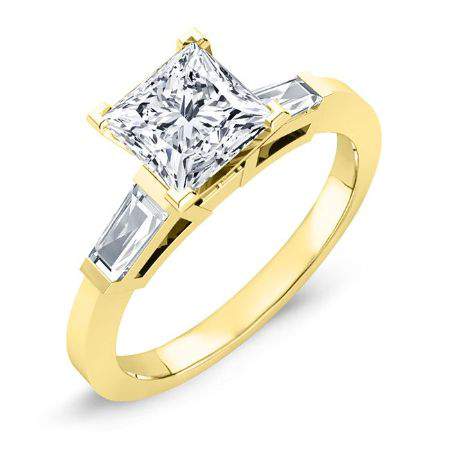Sorrel Princess Moissanite Engagement Ring yellowgold