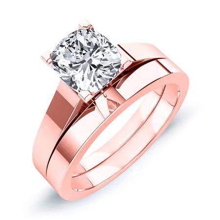 Rosemary Diamond Matching Band Only (engagement Ring Not Included) For Ring With Cushion Center rosegold