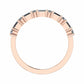 Dara Baguette & Round Trendy Diamond Wedding Ring rosegold