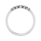 Ayla Curved Trendy Diamond Wedding Ring whitegold