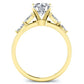Wisteria Round Moissanite Engagement Ring yellowgold