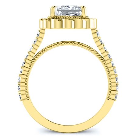 Ruellia Princess Moissanite Engagement Ring yellowgold
