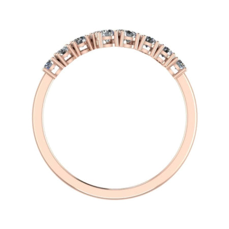 Anthea Split Bar Trendy Moissanite Wedding Ring rosegold