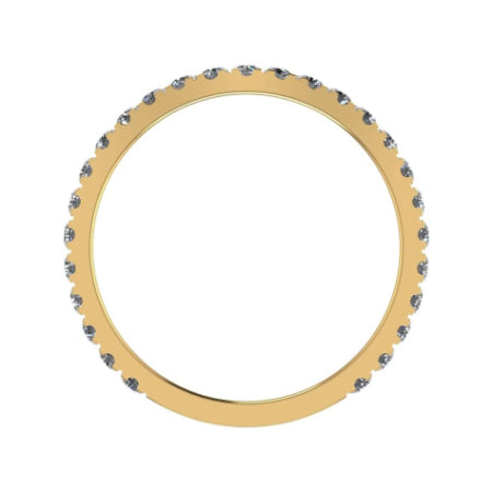 Elowen Curved Trendy Moissanite Wedding Ring yellowgold
