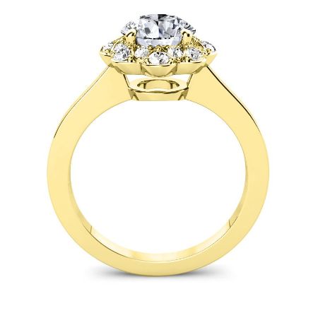 Coralbells Round Moissanite Engagement Ring yellowgold