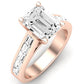 Yarrow Moissanite Matching Band Only (engagement Ring Not Included) For Ring With Emerald Center rosegold