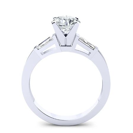 Sorrel Princess Moissanite Engagement Ring whitegold