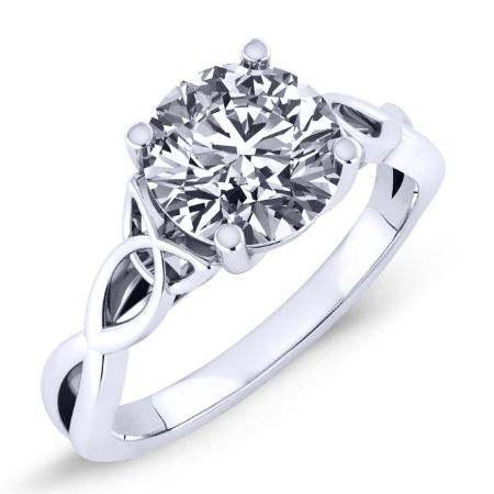 Nolina Matching Band Only ( Engagement Ring Not Included) For Ring With Round Center whitegold
