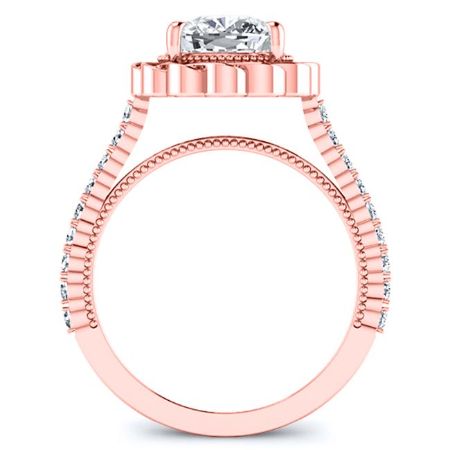 Ruellia Cushion Diamond Engagement Ring (Lab Grown Igi Cert) rosegold