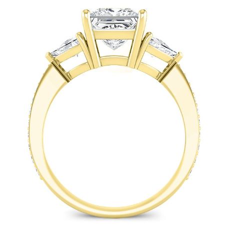 Snowdonia Princess Moissanite Engagement Ring yellowgold