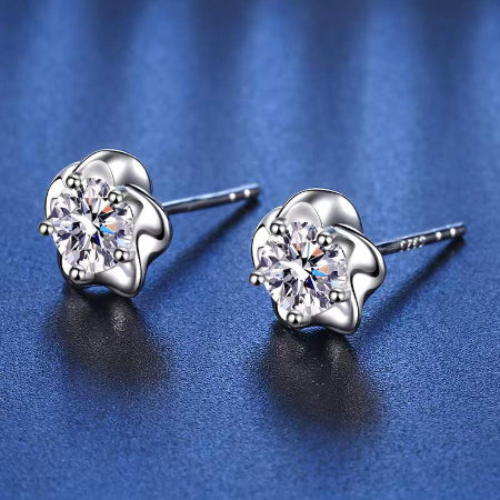 Luna Diamond Earrings (Clarity Enhanced) whitegold