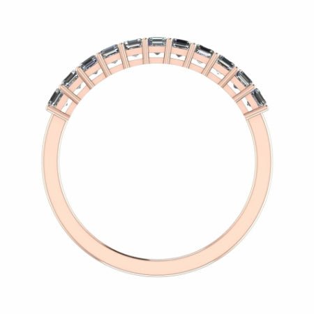 Tiana Asscher Trendy Moissanite Wedding Ring rosegold