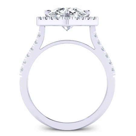 Cattleya Diamond Matching Band Only (engagement Ring Not Included) For Ring With Round Center whitegold