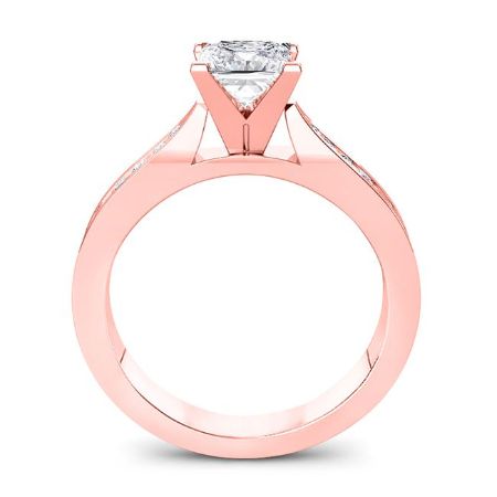 Petunia Diamond Matching Band Only (engagement Ring Not Included) For Ring With Princess Center rosegold