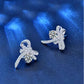 Rica Ribbon Stud Diamond Earrings (Clarity Enhanced) whitegold