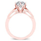 Pieris Diamond Matching Band Only (engagement Ring Not Included) For Ring With Round Center rosegold