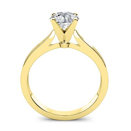 Zahara Diamond Matching Band Only (engagement Ring Not Included) For Ring With Round Center yellowgold