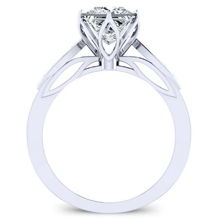 Pieris Diamond Matching Band Only (engagement Ring Not Included) For Ring With Princess Center whitegold