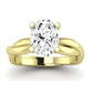 Baneberry Moissanite Matching Band Only (does Not Include Engagement Ring)  For Ring With Oval Center yellowgold