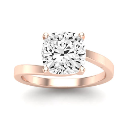 Zinnia Moissanite Matching Band Only ( Engagement Ring Not Included) For Ring With Cushion Center rosegold