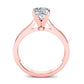 Zahara Moissanite Matching Band Only (engagement Ring Not Included) For Ring With Cushion Center rosegold