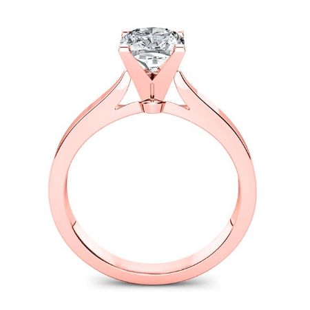Zahara Moissanite Matching Band Only (engagement Ring Not Included) For Ring With Cushion Center rosegold