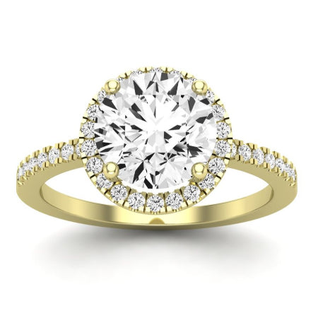 Bergenia Diamond Matching Band Only (does Not Include Engagement Ring ) For Ring With Round Center yellowgold