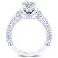 Belle Diamond Matching Band Only (engagement Ring Not Included) For Ring With Princess Center whitegold
