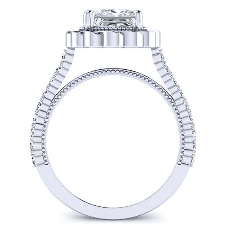 Ruellia Diamond Matching Band Only (engagement Ring Not Included) For Ring With Princess Center whitegold