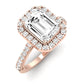 Florizel Diamond Matching Band Only (does Not Include Engagement Ring) For Ring With Emerald Center rosegold