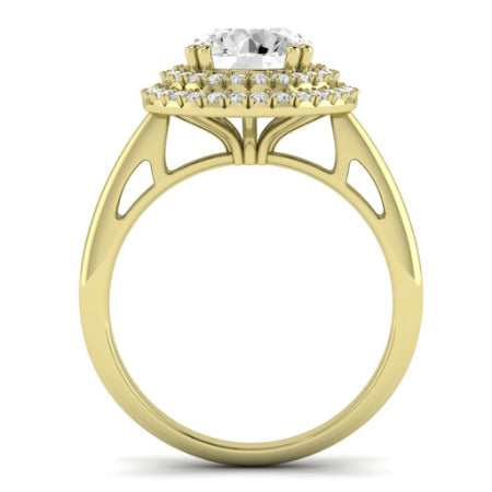 Tulip Diamond Matching Band Only (does Not Include Engagement Ring) For Ring With Round Center yellowgold