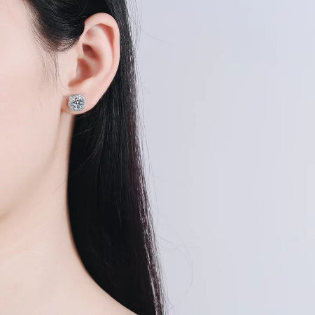 Briella Moissanite Earrings whitegold