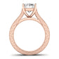 Edelweiss Moissanite Matching Band Only (does Not Include Engagement Ring) For Ring With Oval Center rosegold