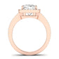 Freesia Moissanite Matching Band Only (does Not Include Engagement Ring) For Ring With Cushion Center rosegold