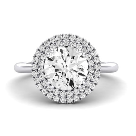 Tulip Diamond Matching Band Only (does Not Include Engagement Ring) For Ring With Round Center whitegold