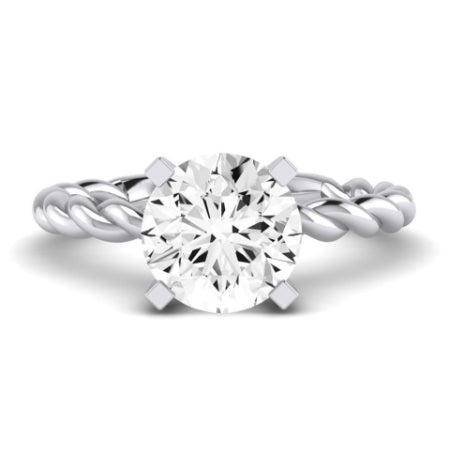 Balsam Moissanite Matching Band Only (does Not Include Engagement Ring) For Ring With Round Center whitegold