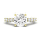 Magnolia Diamond Matching Band Only (does Not Include Engagement Ring) For Ring With Round Center yellowgold