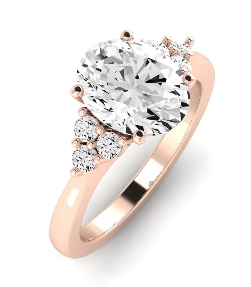 Alyssa Oval Moissanite Engagement Ring rosegold