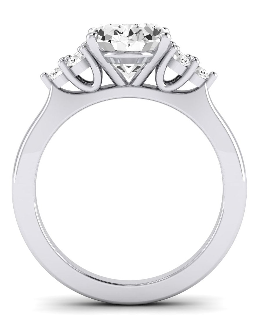 Alyssa Oval Moissanite Engagement Ring whitegold