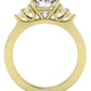 Alyssa Oval Moissanite Engagement Ring yellowgold