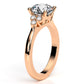 Alyssa Round Moissanite Engagement Ring rosegold