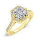 Anise Princess Moissanite Engagement Ring yellowgold