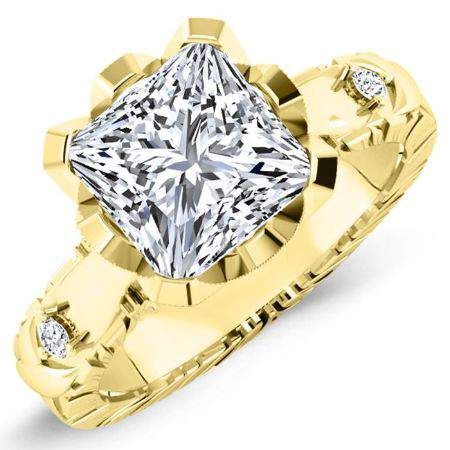 Arbor Princess Moissanite Engagement Ring yellowgold