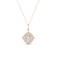 Sky Princess Cut Lab Diamond Halo Necklace