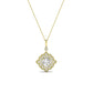 Sky Round Cut Moissanite Halo Necklace yellowgold