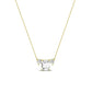 Spirea Emerald Cut Diamond Accented Necklace yellowgold