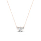 Spirea Oval Cut Diamond Accented Necklace (Clarity Enhanced) rosegold